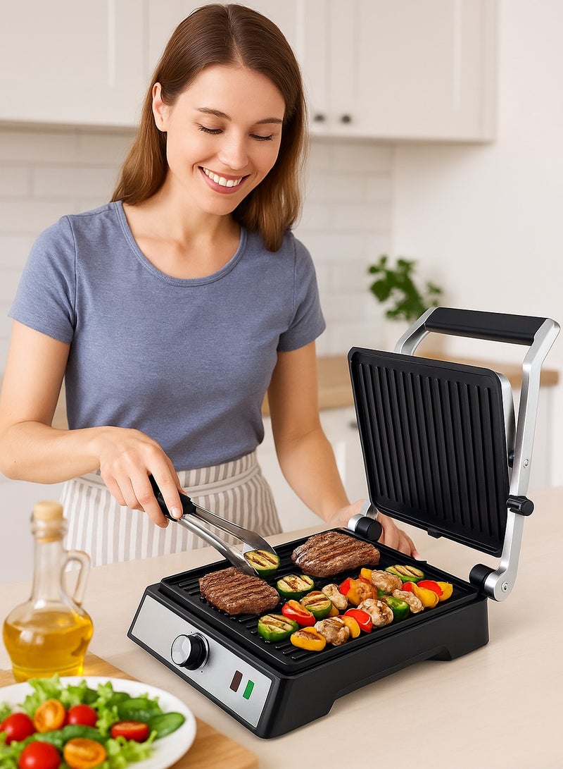 Haley صانعة الساندويتشات الكبيرة Wtrtr HALEY وشواية ومحمصة الخبز الكهربائية 2000 واط | شواء، حجم قياسي يناسب 4 شرائح خبز، ضمان لمدة عامين. HY8605 (2000 واط) - Image 5