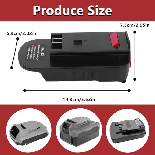 laipuduo 20V Adapter HPA1820 for Black&Decker LBXR2020 18V to 20V Batteries Convertor Adapter for Black Decker 18V NiCad & NiMh Battery Tools HPB18 HPB18-OPE 244760-00 A1718 FS18FL FSB18 - Image 2