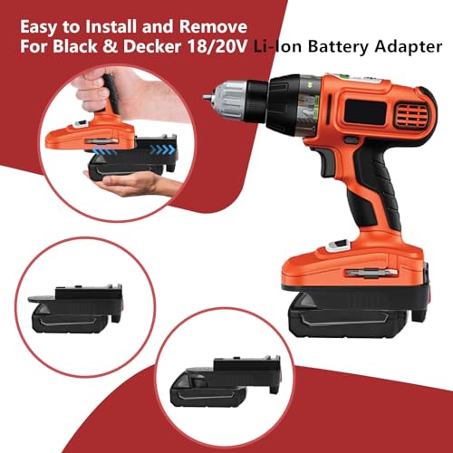 laipuduo 20V Adapter HPA1820 for Black&Decker LBXR2020 18V to 20V Batteries Convertor Adapter for Black Decker 18V NiCad & NiMh Battery Tools HPB18 HPB18-OPE 244760-00 A1718 FS18FL FSB18 - Image 4