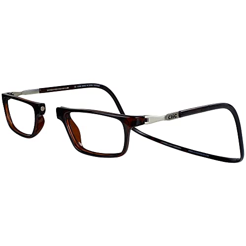 Clic Magnetic Reading Glasses for Men or Women, Computer Readers, Executive XL (XL-XXL, Tortoise, 1.25 Magnification) - Image 1