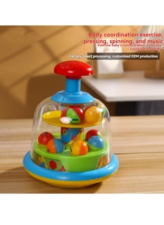 M MIAOYAN Press and rotate the jumping ball puzzle enlightenment early education children's toys, rotating pop-up partner children's ball rotating toys are very suitable for children's early education toys  - Image 3