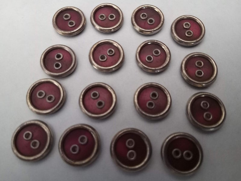 Bhavya Enterprises Bhavya Enterprises Round Rivet Eye Wine Color Buttons with 2 Holes 50 pc  - Image 1