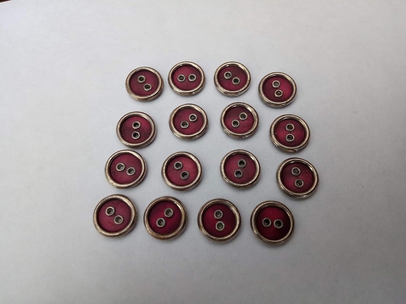 Bhavya Enterprises Bhavya Enterprises Round Rivet Eye Wine Color Buttons with 2 Holes 50 pc  - Image 3