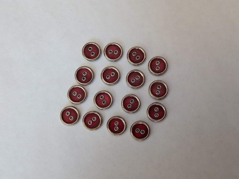 Bhavya Enterprises Bhavya Enterprises Round Rivet Eye Wine Color Buttons with 2 Holes 50 pc  - Image 2