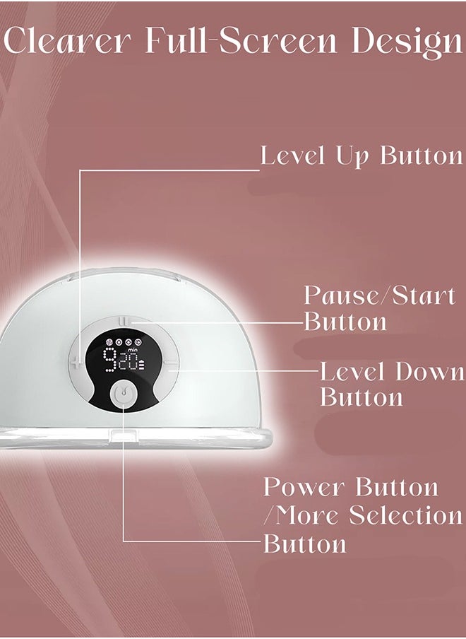 Mi VAZA Ultra- Silent Hands Free Portable Electric Breast Pump With Smart LCD Display, White - 4 Modes & 9 Suctions Levels Milk Pump  - Image 4