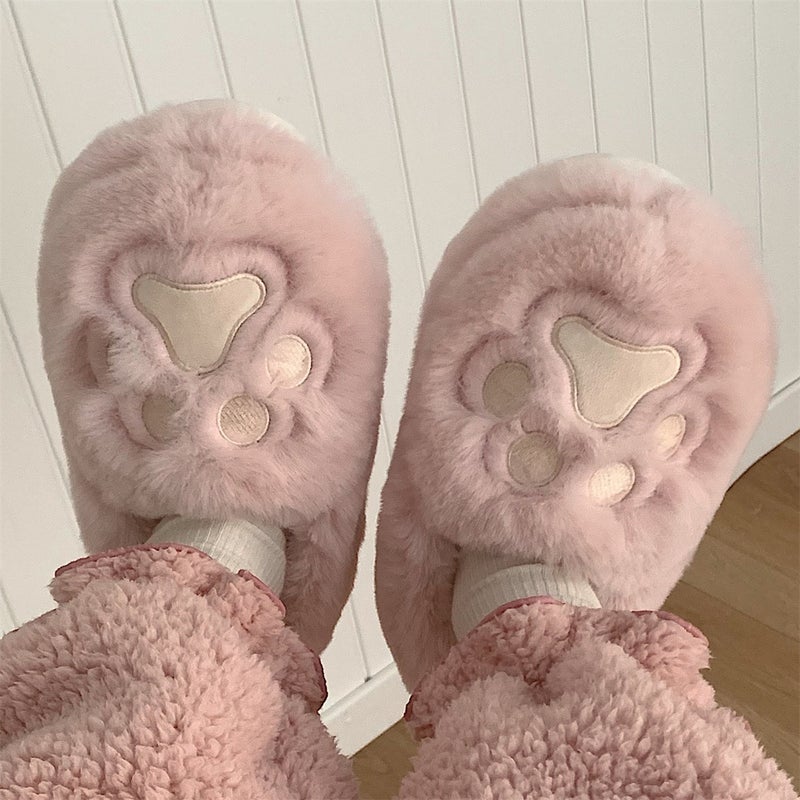 Women'S Winter Soft Cute All-Inclusive Cat'S Claw Cotton Slippers New Girl'S Heart Home Bedroom Warm Moon Cotton Shoes - Image 4