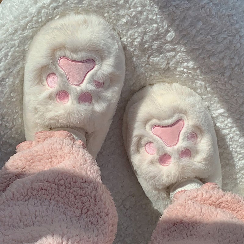 Women'S Winter Soft Cute All-Inclusive Cat'S Claw Cotton Slippers New Girl'S Heart Home Bedroom Warm Moon Cotton Shoes - Image 1