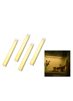 OUYoo OUYoo 4 pcs Motion Sensor LED Lighting,Motion Sensor Light，Motion Sensor Light Bar Night Light for Room，Battery operated induction light, Under Cabinet Light, USB Rechargeable, Dimmable, Magnetic Night Light for Kitchen, Corridor, Wardrobe,Indoor.   30cm - Warm Color  - Image 1