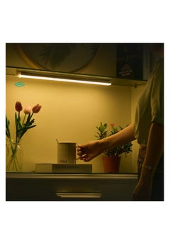 OUYoo OUYoo 4 pcs Motion Sensor LED Lighting,Motion Sensor Light，Motion Sensor Light Bar Night Light for Room，Battery operated induction light, Under Cabinet Light, USB Rechargeable, Dimmable, Magnetic Night Light for Kitchen, Corridor, Wardrobe,Indoor.   30cm - Warm Color  - Image 2