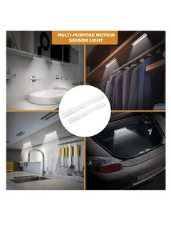 OUYoo OUYoo 4 pcs Motion Sensor LED Lighting,Motion Sensor Light，Motion Sensor Light Bar Night Light for Room，Battery operated induction light, Under Cabinet Light, USB Rechargeable, Dimmable, Magnetic Night Light for Kitchen, Corridor, Wardrobe,Indoor.   30cm - Warm Color  - Image 4