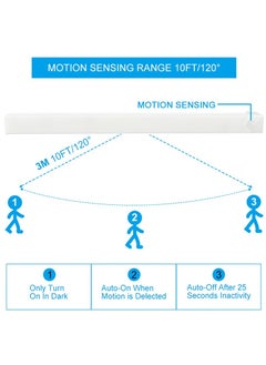 OUYoo OUYoo 4 pcs Motion Sensor LED Lighting,Motion Sensor Light，Motion Sensor Light Bar Night Light for Room，Battery operated induction light, Under Cabinet Light, USB Rechargeable, Dimmable, Magnetic Night Light for Kitchen, Corridor, Wardrobe,Indoor.   30cm - Warm Color  - Image 5