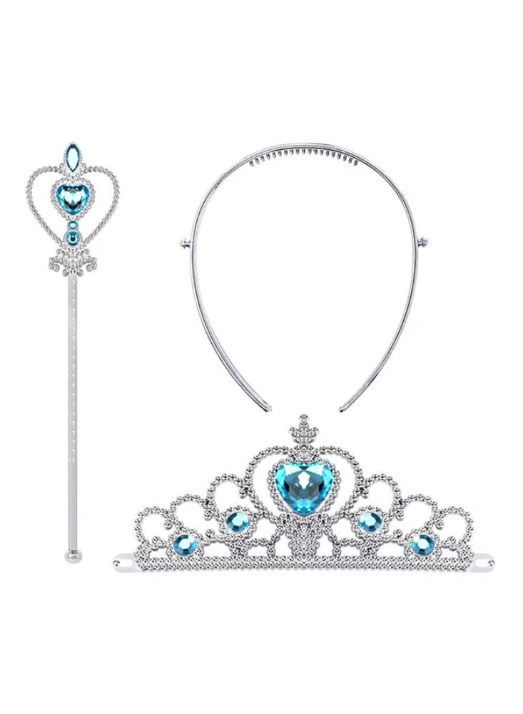 Dream Zone 5-Piece Princess Elsa Belle Sofia Dress Up Fancy Cosplay Costume Accessories Set - Image 2