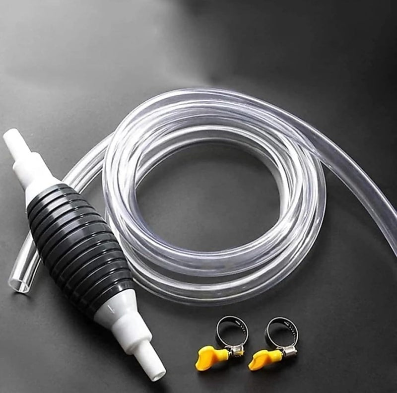 Fuel Transfer Pump Kit Tank Sucker Newest High Flow Hand Pump محمول Manual Car Bike - Liquid Pipe Siphon Tool متوافق مع Petrol Diesel - Water - Oil Liquid Water Fi - Image 1