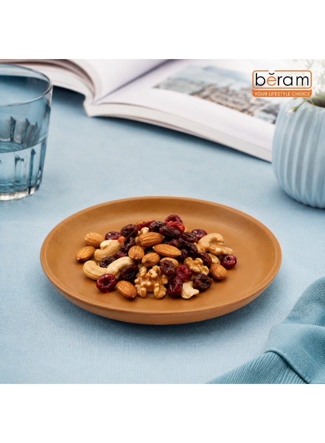 Caramel Ceramic Small Plate – Round Glossy Dessert & Snack Plate – Elegant Minimalist Side Plate for Home, Café & Restaurant - Image 3