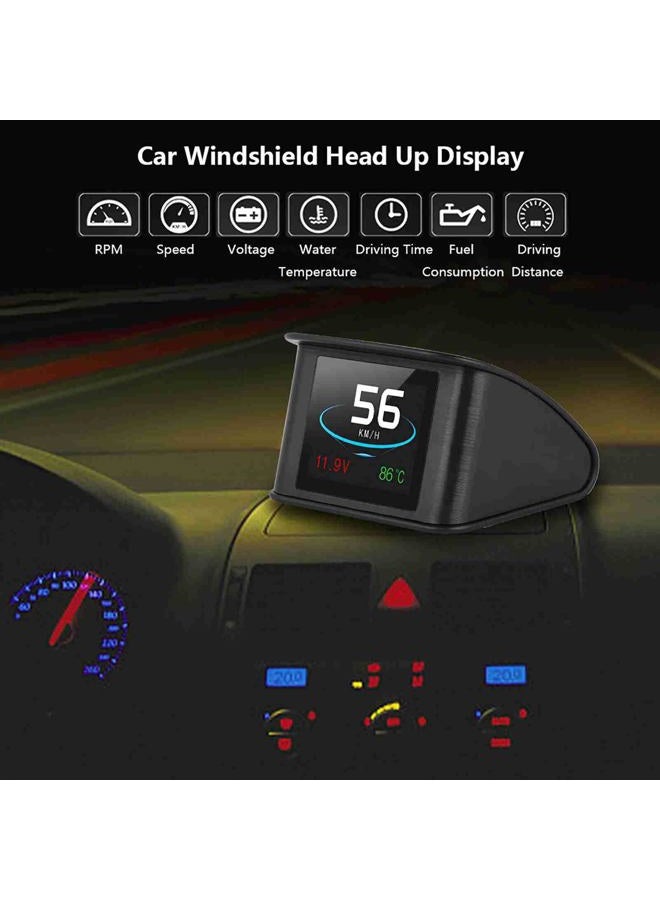 ZERONE Heads Up Display, P10 Universal Car HUD Head Up Display OBD2 Speed Warning RPM Fuel Consumption Projector - Image 2