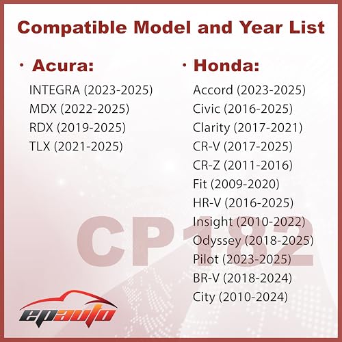 EPAuto CP182 (CF11182) Cabin Air Filter Replacement for Honda Accord, Civic, CR-V, Fit, HR-V, Insight, Odyssey, Pilot, CR-Z, Clarity, Acura Integra, MDX, RDX, TLX - Fits Select Models 2009-2025 - Image 2