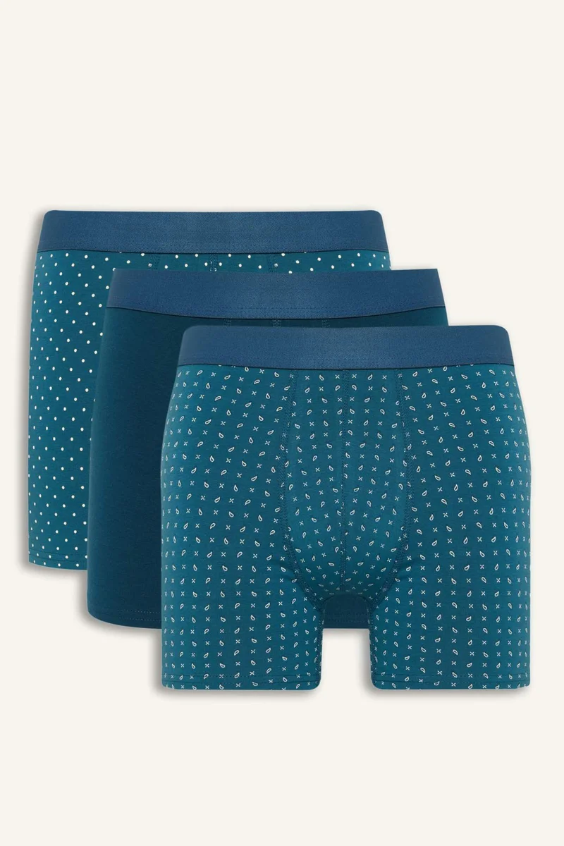 ديفاكتو Regular Fit Printed 3 Piece Boxers