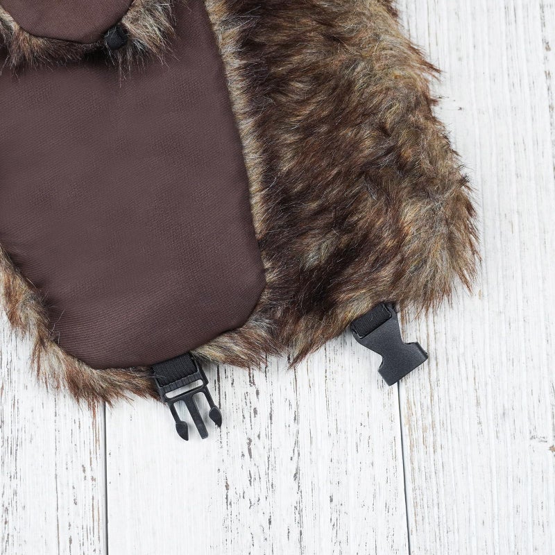 ONWAY Trapper Hat Winter Hats for Women Men with Faux Fur Ear Flaps (Coffee) - Image 4