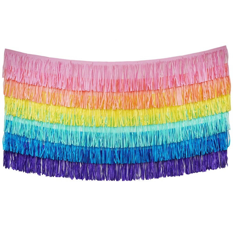 Chloe Elizabeth Tissue Paper Fringe Tassel Party Garland  Perfect Backdrop for All Events  Occasions 6Count Pastel Mix