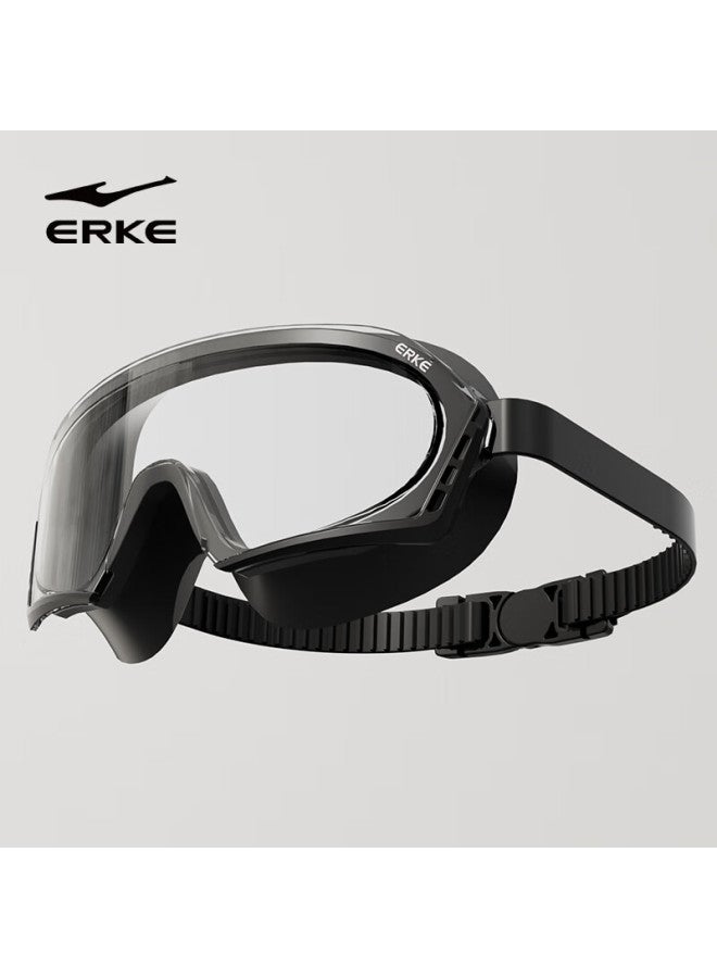 Erke Uni Adult Waterproof Anti-fog High Definition All-match Skiing Plating Swimming Goggles Twilight Black Plain Mirror - Image 1
