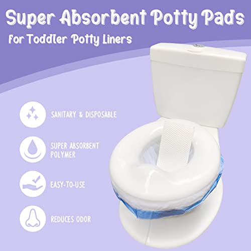 CUXFLS Disposable Potty Absorbent Pads for Kids Travel,Toilet Refill Pouch for Toddler Toilets Portable Fast-Acting Absorbent Fit All Baby Travel Potty Bags - 50 Pads - Image 5