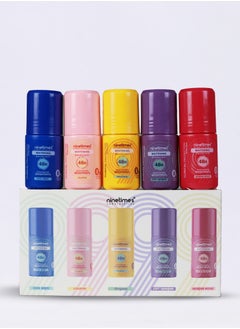 Ninetimes Whitening Deodorant Set – 48H Protection with Brightenyl – 5 Scents (Cool Waves, Lollipop, Original, Soft Lavender, Wonder Rose)