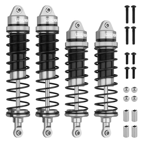 ARRAROWN 4PCS RC Shock 110 Aluminum Front Rear Shocks Set Compatible with Arrma 110 Typhon 3S2S Granite 4x4 Bigrock Senton Replacement for AR330550 AR330551 - Image 1