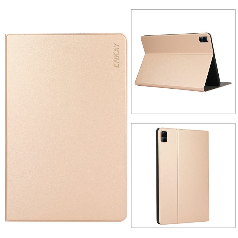 ENKAY For Redmi Pad Se 11.0 Leather Stand Smart Tablet Case(Gold) - Image 1