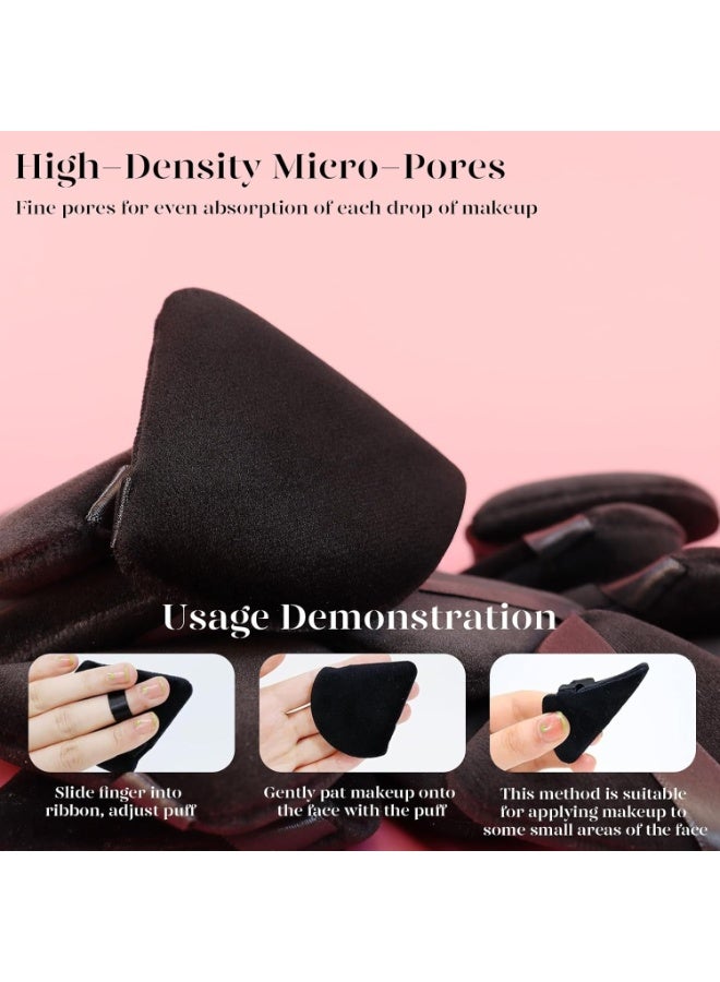 12PCS Triangle Powder Puffs – Soft Makeup Sponge for Face Powder, Loose Powder & Foundation – Reusable Beauty Puff for Contouring & Blending - Image 3