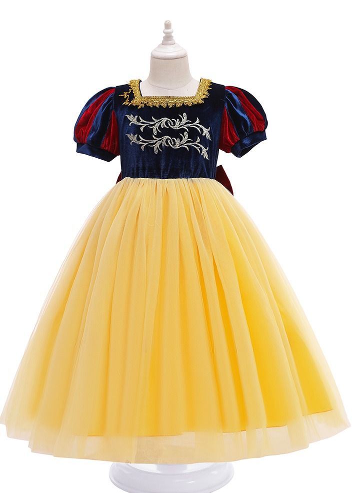 Loquat New frock frock Snow White themed cake frock frock frock frock frock frock frock frock frock gown   Yellow  - Image 1