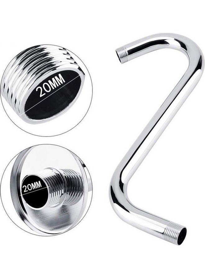 NIBEMINENT S-Curved Goose Neck Shower Arm Silver 31.50x3.00x13.00cm - Image 5