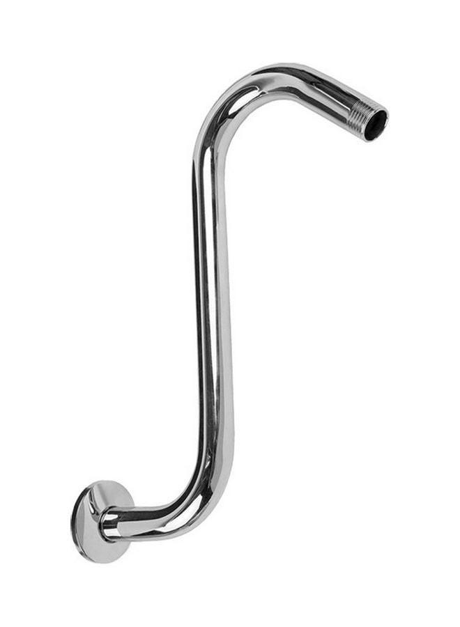 NIBEMINENT S-Curved Goose Neck Shower Arm Silver 31.50x3.00x13.00cm - Image 1
