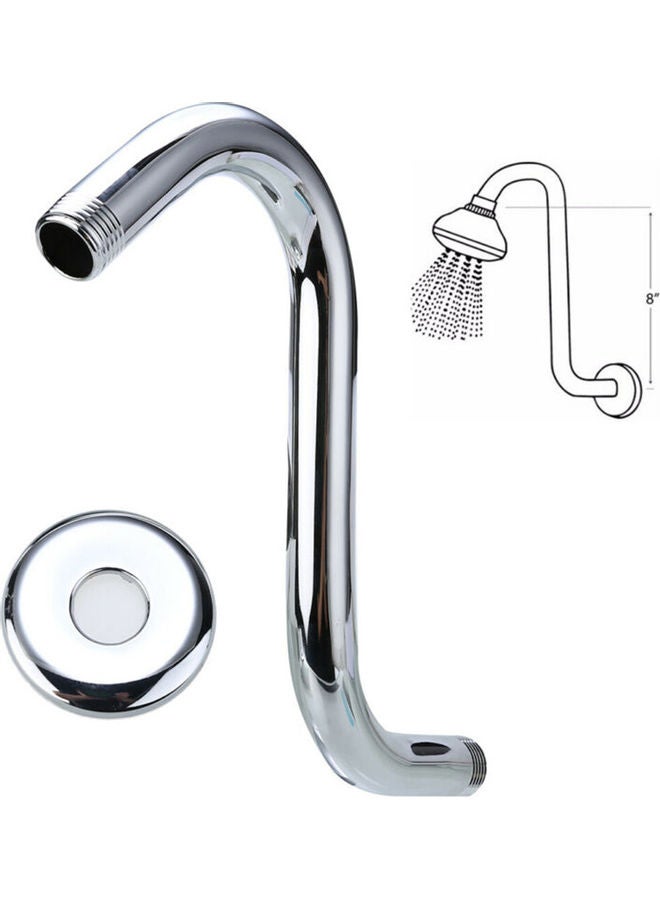 NIBEMINENT S-Curved Goose Neck Shower Arm Silver 31.50x3.00x13.00cm - Image 3