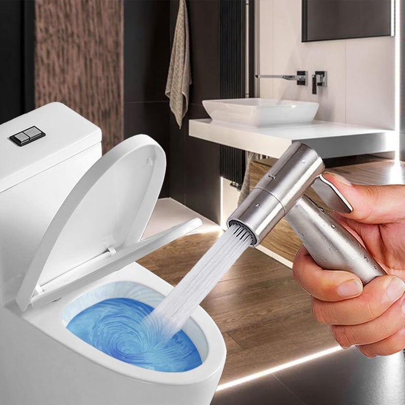 ToolHouse Bidet Toilet Sprayer Head with Adjustable Water Pressure Control, Stainless Steel Handheld Bidet Sprayer for Personal Hygiene, Kitchen and Pet Cleaning - Image 4
