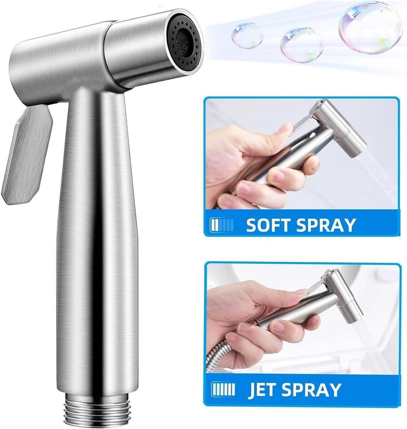 ToolHouse Bidet Toilet Sprayer Head with Adjustable Water Pressure Control, Stainless Steel Handheld Bidet Sprayer for Personal Hygiene, Kitchen and Pet Cleaning - Image 3