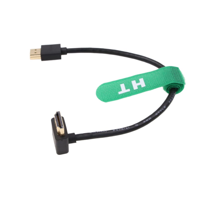 HangTon HDMI 4K 60p 8K30p UHD Cable for BMPCC 4K ZCAM E2 Sony A7IV F55 Canon C300 GH5S Nikon Z9 Camera Ronin RS2 Teradek ATOMOS Ninja V Monitor Type A HDMI 2.1 Up Angle 25cm - Image 2