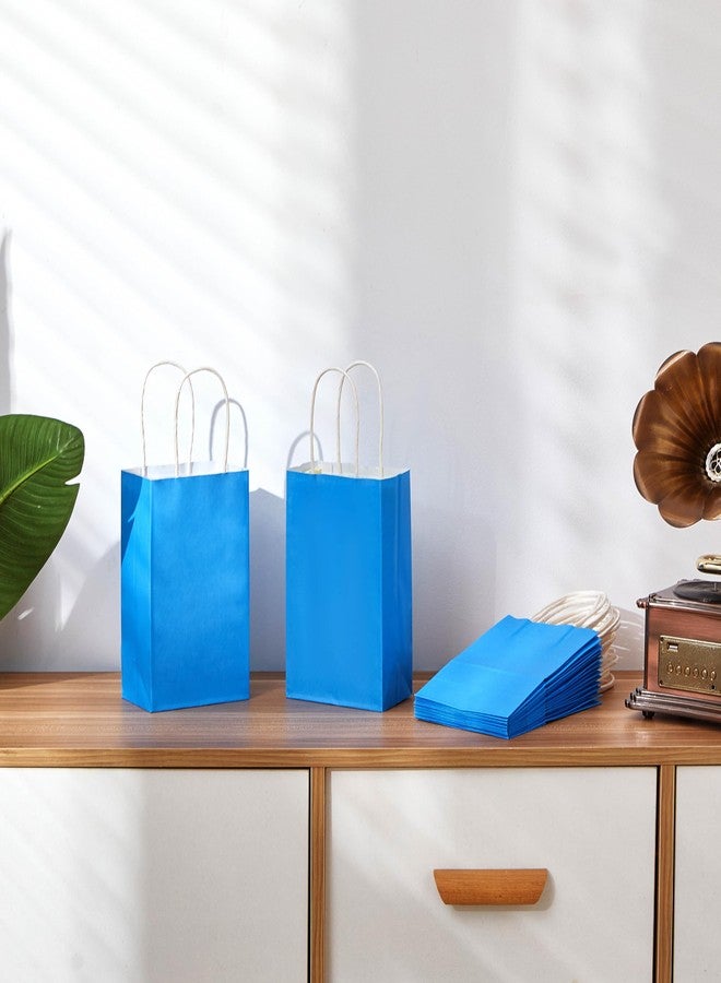 SUNCOLOR 12-Pack 8" Blue Gift Bags with Handles - Small Party Favor Bags for Birthday, Wedding, Holiday, and Events - Image 5