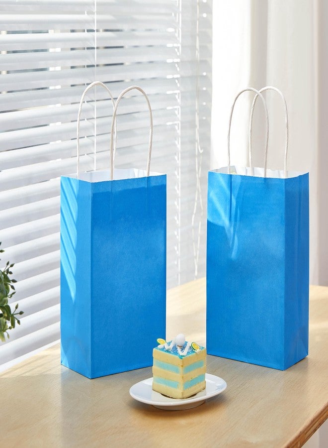 SUNCOLOR 12-Pack 8" Blue Gift Bags with Handles - Small Party Favor Bags for Birthday, Wedding, Holiday, and Events - Image 2