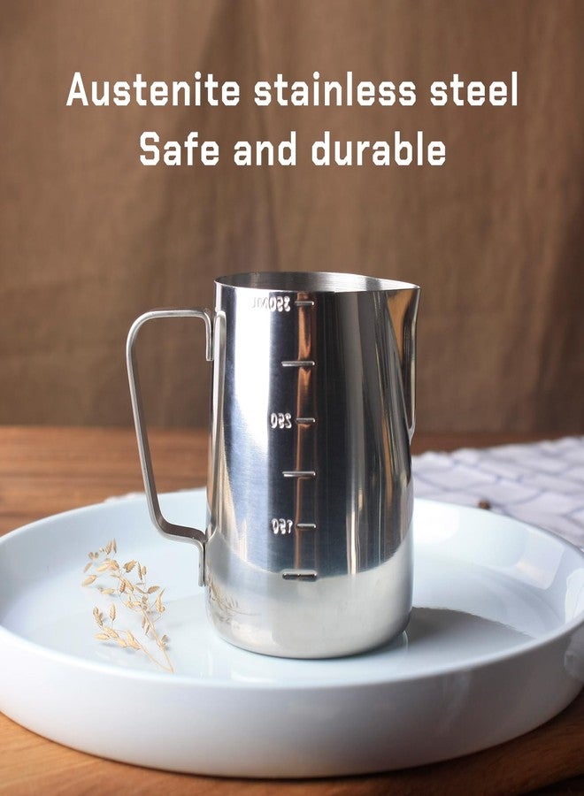 MAVO Milk Frothing Pitcher Steaming Pitchers Stainless Steel Milk/Coffee/Latte/Cappuccino Steam Pitchers Milk Jug Cup (600ml/20oz Single) - Image 3
