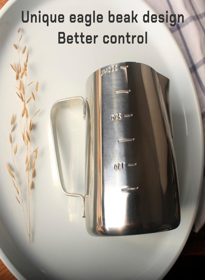 MAVO Milk Frothing Pitcher Steaming Pitchers Stainless Steel Milk/Coffee/Latte/Cappuccino Steam Pitchers Milk Jug Cup (600ml/20oz Single) - Image 5