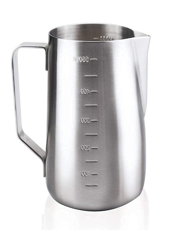 MAVO Milk Frothing Pitcher Steaming Pitchers Stainless Steel Milk/Coffee/Latte/Cappuccino Steam Pitchers Milk Jug Cup (600ml/20oz Single) - Image 1