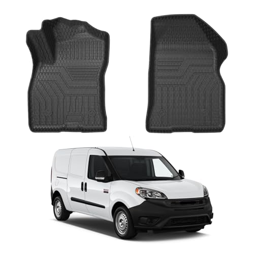 Mixsuper Front Floor Mats Compatible with 2015-2022 Ram ProMaster City All Weather Floor Liners 1st Row Mat Liner Set Black - Image 1