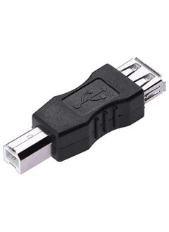 SOLDOUT USB 2.0 A Female to B Male Adapter Connector AF to BM Converter Mini Portable Black Adapter for PC Computer Phone Printer  - Image 1