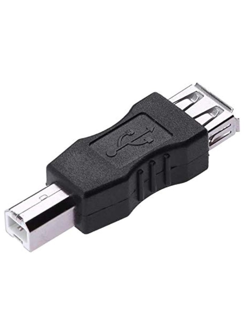 SOLDOUT USB 2.0 A Female to B Male Adapter Connector AF to BM Converter Mini Portable Black Adapter for PC Computer Phone Printer  - Image 1