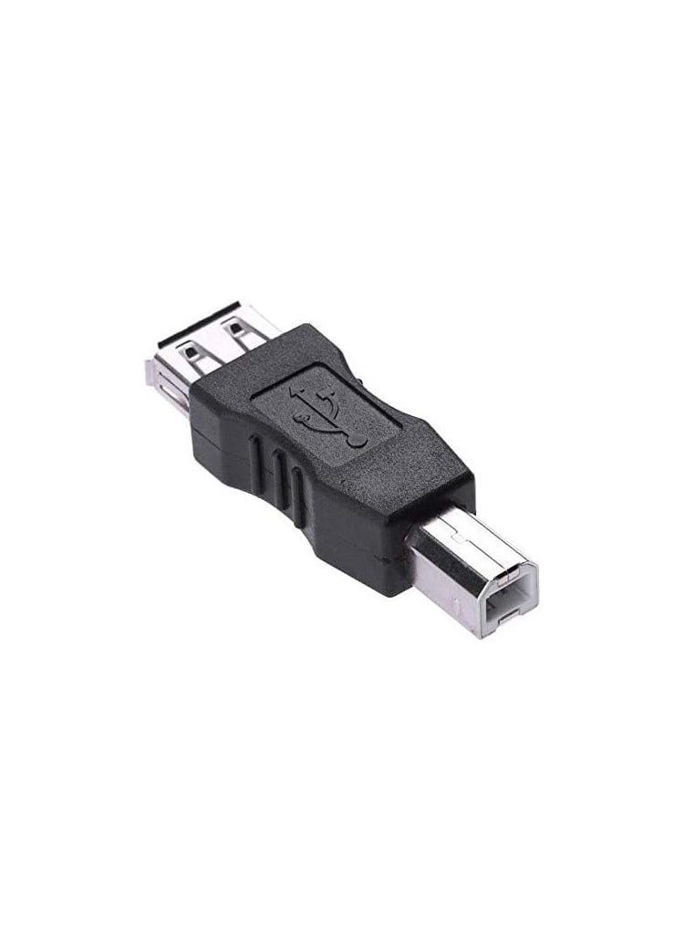 SOLDOUT USB 2.0 A Female to B Male Adapter Connector AF to BM Converter Mini Portable Black Adapter for PC Computer Phone Printer  - Image 2
