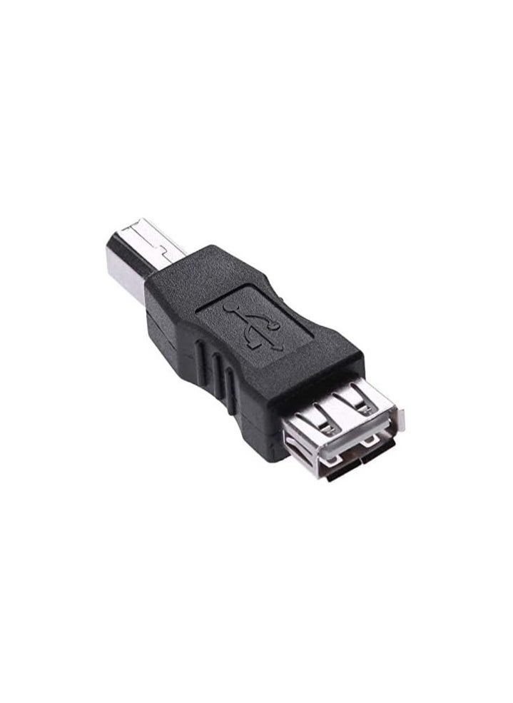 SOLDOUT USB 2.0 A Female to B Male Adapter Connector AF to BM Converter Mini Portable Black Adapter for PC Computer Phone Printer  - Image 3