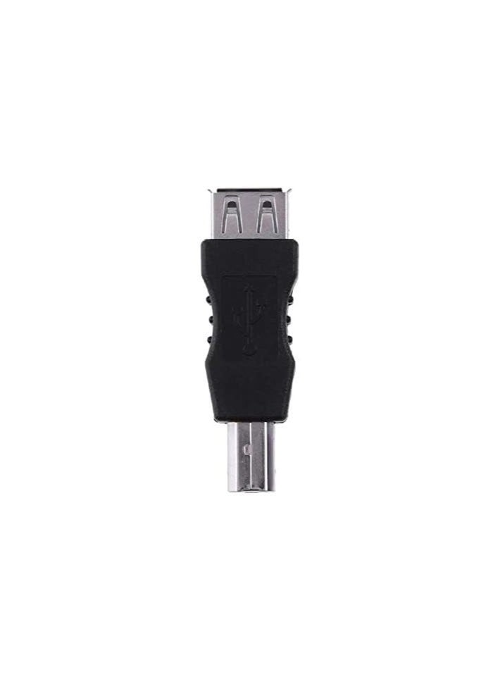 SOLDOUT USB 2.0 A Female to B Male Adapter Connector AF to BM Converter Mini Portable Black Adapter for PC Computer Phone Printer  - Image 4