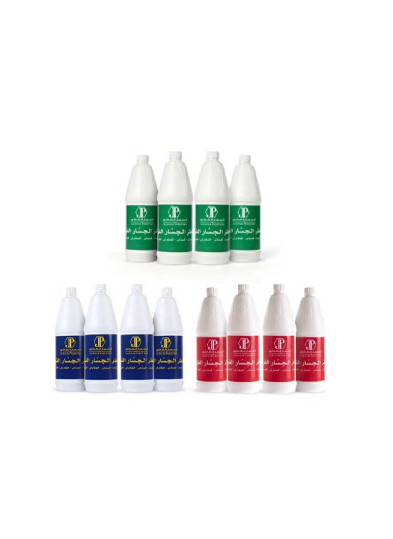 Al-Jassar Al-Fawah freshener for floors, curtains, bedding, and diffusers, green, 1 liter
