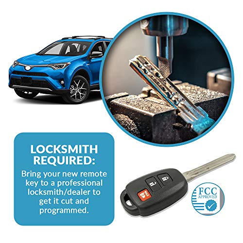 Keyless2Go بديل Keyless2Go لريموت مفتاح الدخول بدون مفتاح لسيارات تويوتا راف4 هايلاندر تاكوما GQ4-52T 89071-0R040 (عبوة 2) - Image 5