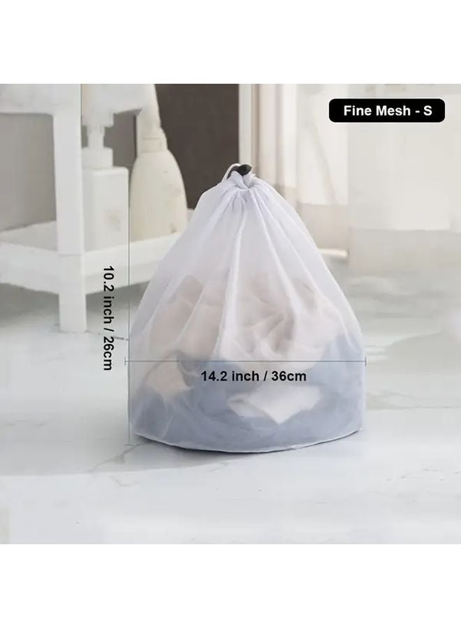 Large Coarse Mesh Laundry Bag With Drawstring Thickened Polyester For Travel College - Image 3